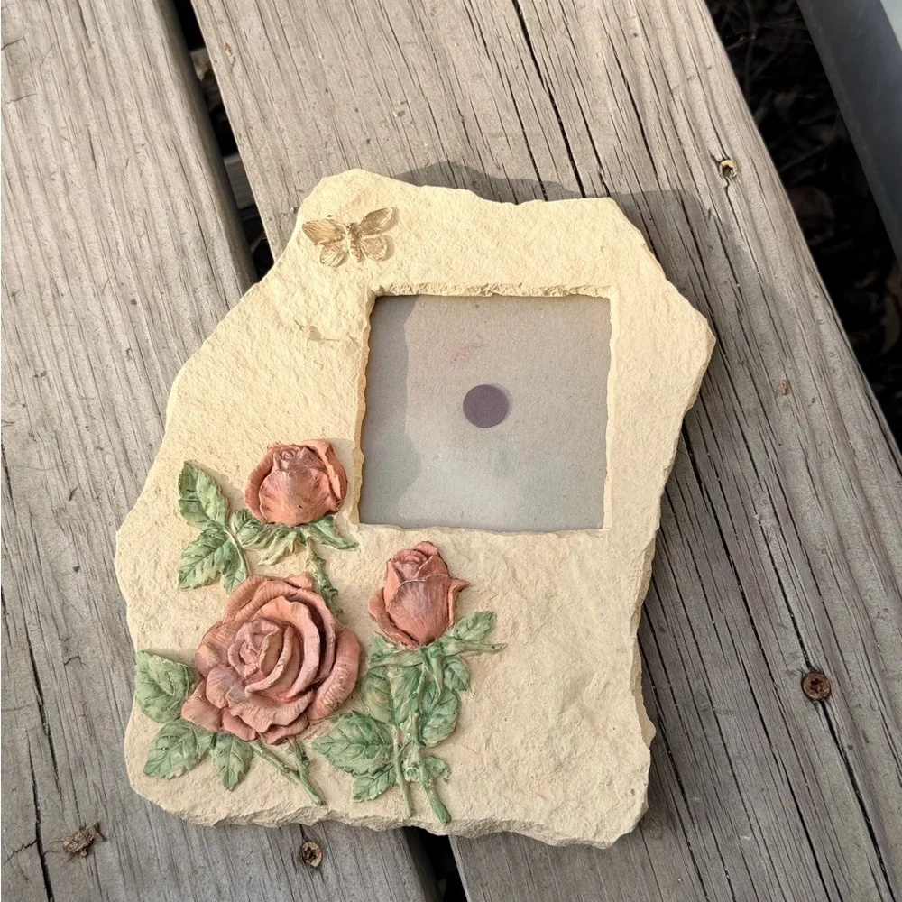 Vintage Rose‎ Cottagecore Picture Frame • Romantic Floral Photo Frame • Shabby